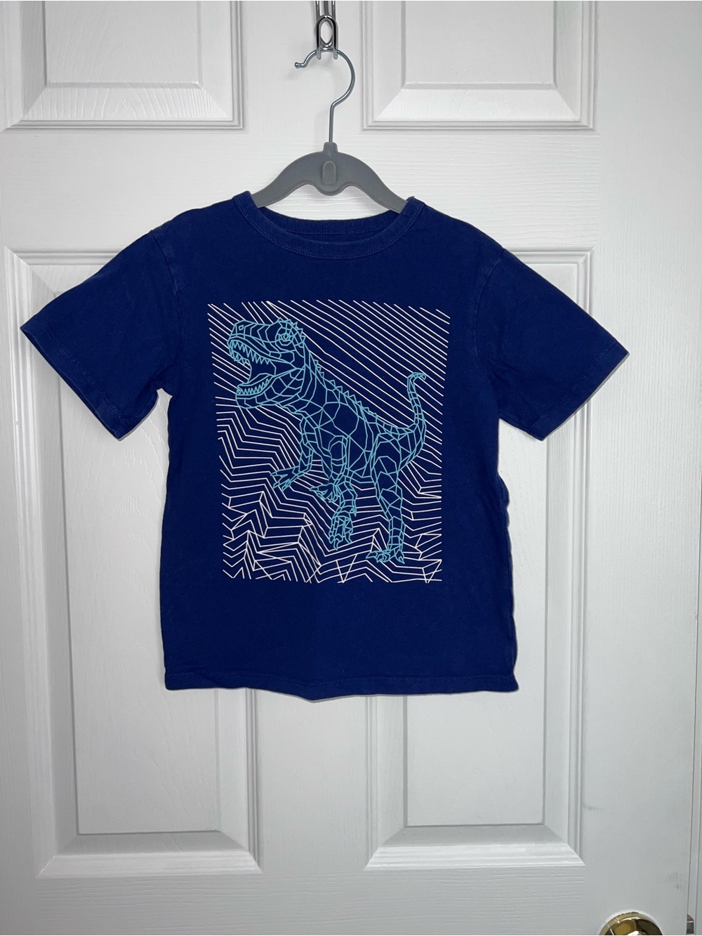 Kids 5/6 Geometric Dinosaur Graphic Tee